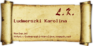 Ludmerszki Karolina névjegykártya